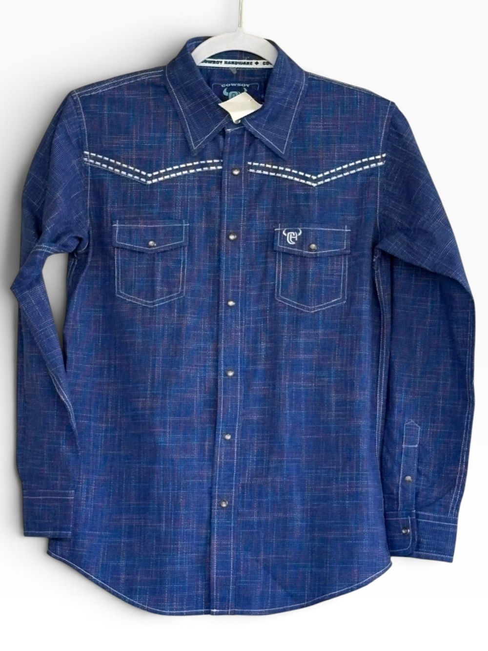 New Cavender's Cowboy Hardware Western Pearl Snap Shirt Size L